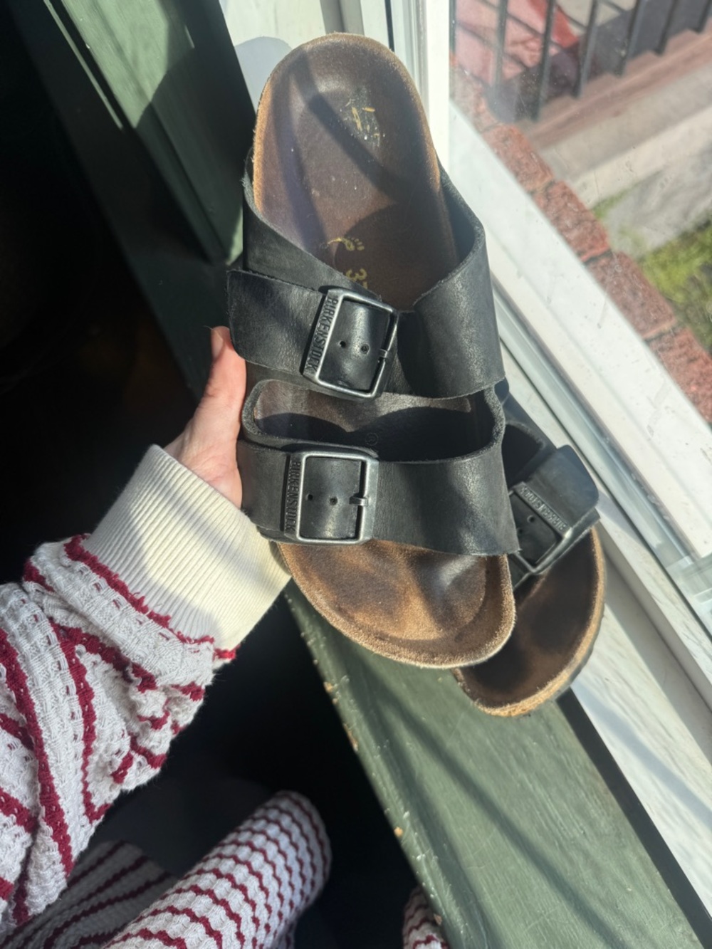 Birkenstock Black Arizona Double Buckle Sandals Size 37